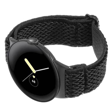 SKALO Flettet nylonrem Google Pixel Watch / Pixel Watch 2 - Sort