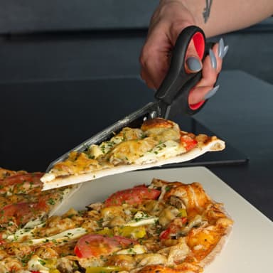 2-i-1 pizzasaks med blad i rustfrit stål Pizzaskærer