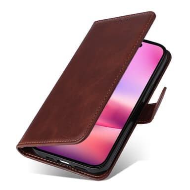 SKALO iPhone 16 PU-læder Pungetui - Brun