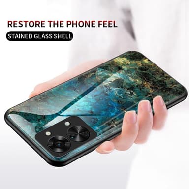 SKALO OnePlus Nord 2T 5G Marmor hærdet glas TPU Cover - #2