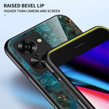 SKALO OnePlus Nord 2T 5G Marmor hærdet glas TPU Cover - #2