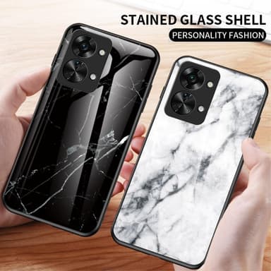 SKALO OnePlus Nord 2T 5G Marmor hærdet glas TPU Cover - #2