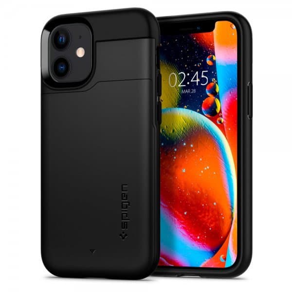 Spigen iPhone 12/iPhone 12 Pro Cover Slim Armor CS Sort