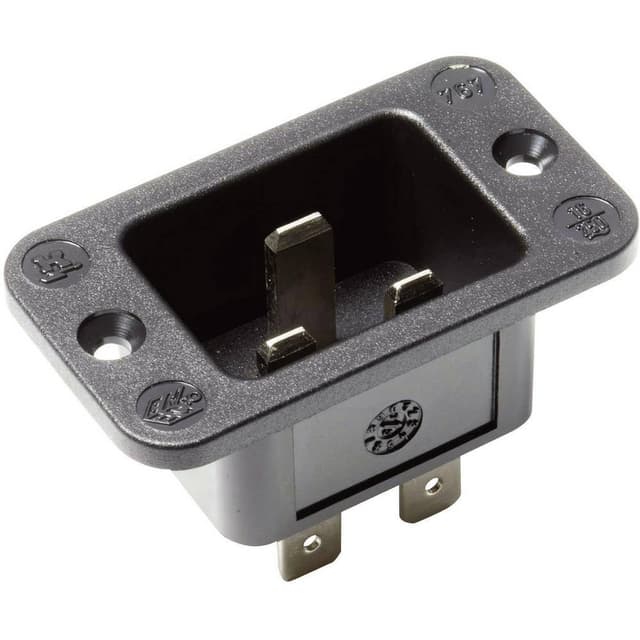 Kaiser 767/63/sw/C IEC-stik 767 Stik, indbygning lodret