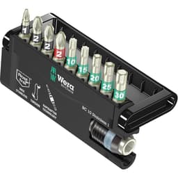 Wera BC 10/9 05071110001 Bitsæt 10 dele Kærv, Krydskærv