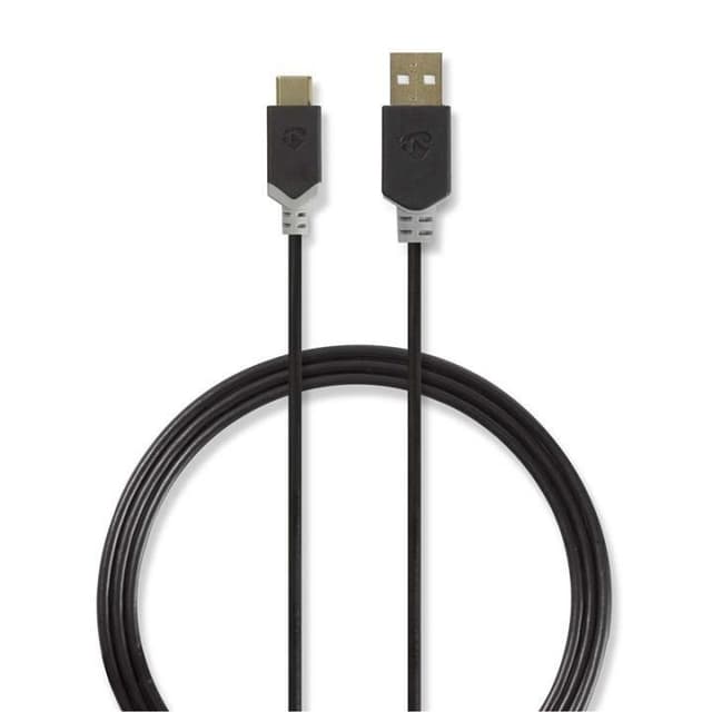 USB 2.0-kabel | Type-C-hanstik - A-hanstik | 1,0 m | Antracit