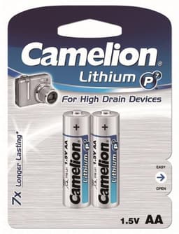 Camelion AA-batterier (LR6) Litium, 2-pack