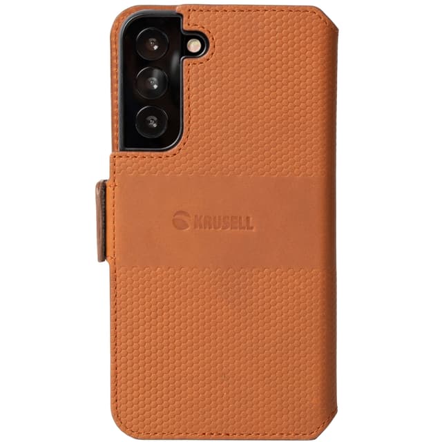 Krusell Læder telefonpung Galaxy S22+ Cognac