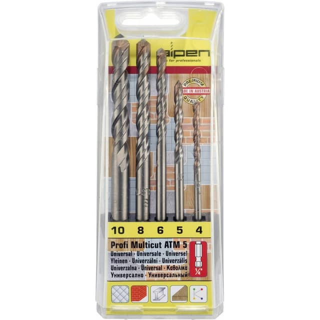 Alpen MultiCut 100805100 Hårdmetal Multibor-sæt 5 dele