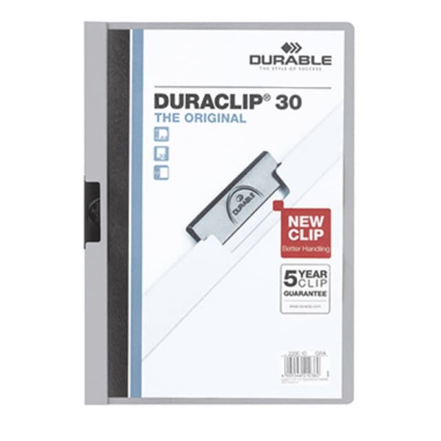 Durable Klemmemappe DURACLIP 30 - 2200 220010 A4 Grå