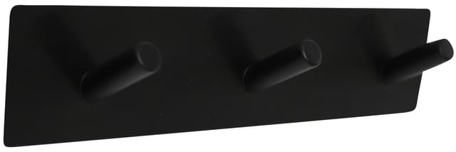 Home>it® selvklæbende knagerække med 3 kroge 20 x 4 cm matsort