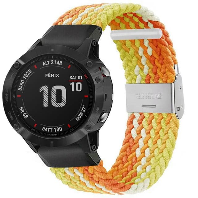 Flettet Elastik Armbånd Garmin Fenix 6X - Gradientorange