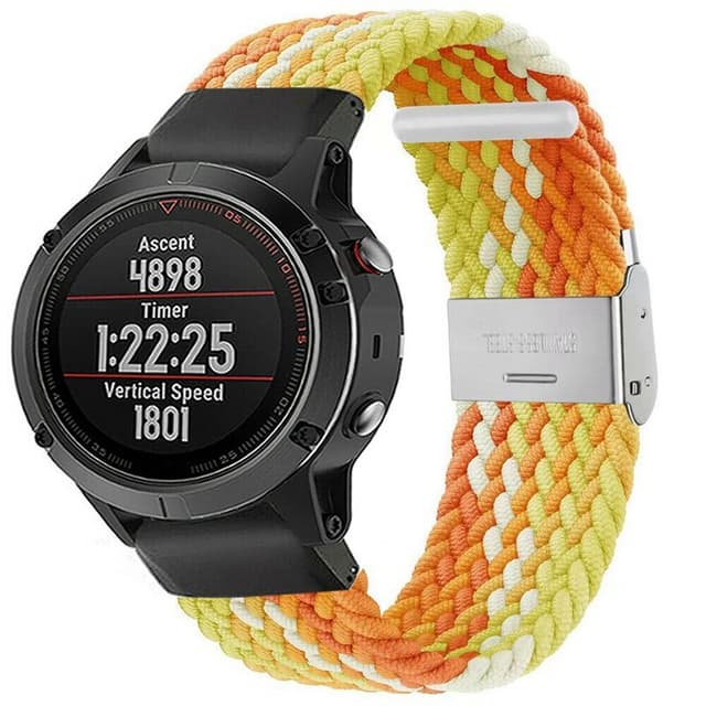 Flettet Elastik Armbånd Garmin Fenix 5 - Gradientorange
