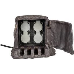 Heitronic 37500 Have-stikdåse 4x Brun