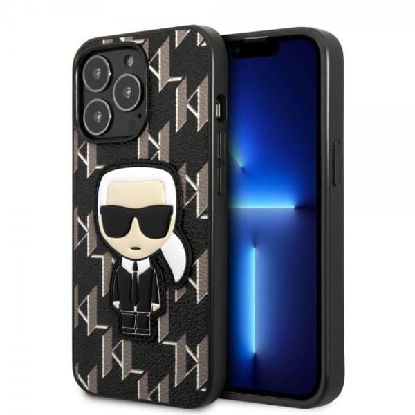 Karl Lagerfeld iPhone 13 Pro Cover Monogram Iconic Patch Sort