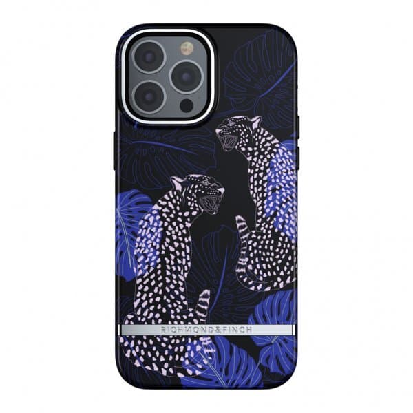 Richmond & Finch iPhone 13 Pro Max Cover Blue Cheetah