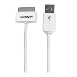 StarTech.com USB2ADC1M, Hvid, USB A, Apple 30-pin, 1 m, Hanstik, Hanstik