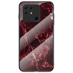 SKALO Xiaomi Redmi 10C Marmor hærdet glas TPU Cover - #6