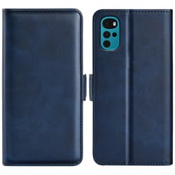 SKALO Motorola Moto G22 Premium Wallet Flip Cover - Blå
