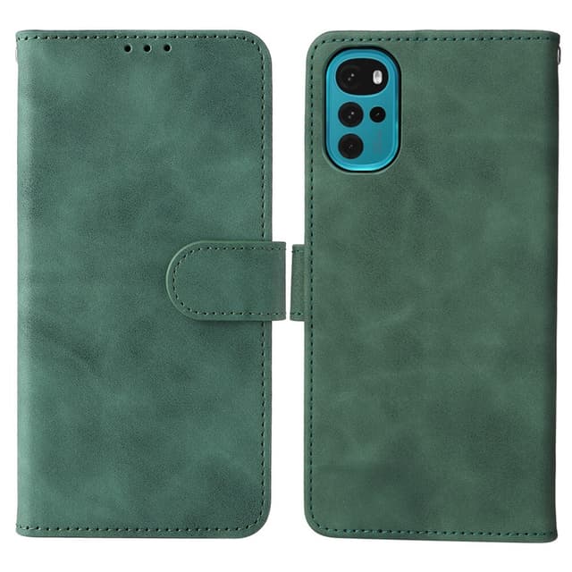 SKALO Motorola Moto G22 Matt PU-læderpungetui - Grøn