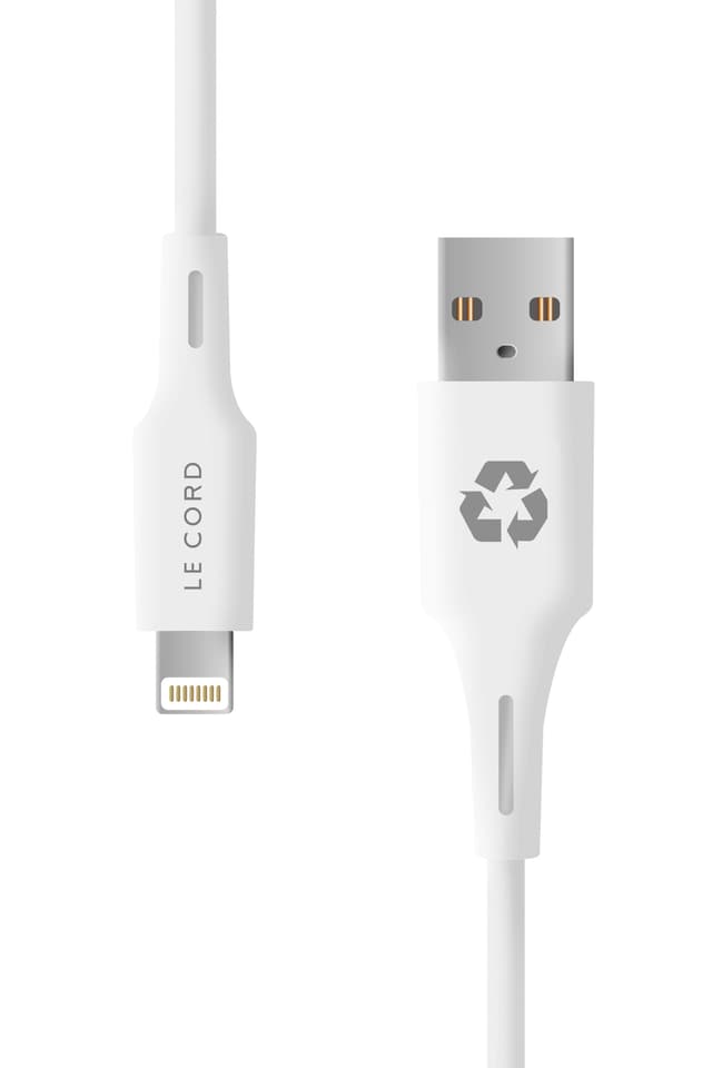Foggy Snow Recycled iPhone Lightning kabel · Eco!