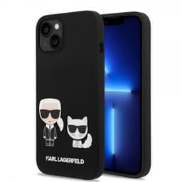 Karl Lagerfeld iPhone 14 Plus Cover Liquid Silicone Karl & Choupette MagSafe Sort