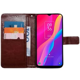 Wallet cover 3-kort TCL 30E - Brun