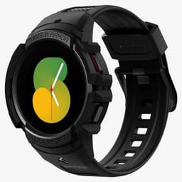 Spigen Samsung Galaxy Watch 4/5 44mm Cover Armbånd Rugged Armor Pro Sort