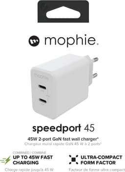 Mophie Speedport 45W GaN vægoplader