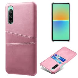 SKALO Sony Xperia 10 IV PU-læder Kortholder Cover - Rosa guld