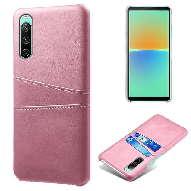 SKALO Sony Xperia 10 IV PU-læder Kortholder Cover - Rosa guld