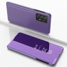 SKALO Samsung A33 5G Clear View Mirror Etui - Mørk lilla