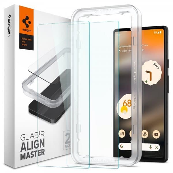 Spigen Google Pixel 6a Skærmbeskytter GLAS.tR ALIGNmaster 2-pak