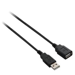 V7 V7E2USB2EXT-03M, 3 m, USB A, USB A, USB 2.0, Hanstik/Hunstik, Sort