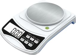 Digital vægt batteridrevet 500g/0,01g hvid