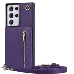 Zipper halskæde etui Samsung Galaxy S23 Ultra - Lilla