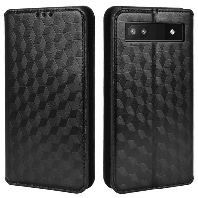 Rhombus tegnebog taske til Google Pixel 6a - Sort