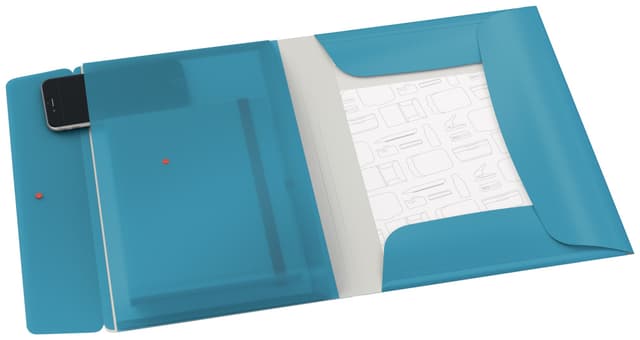 3 klap mappe Leitz Cosy A4 PP blå