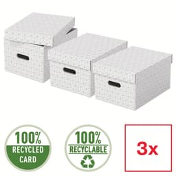 Esselte Home opbevaringsboks Medium, pakke med 3
