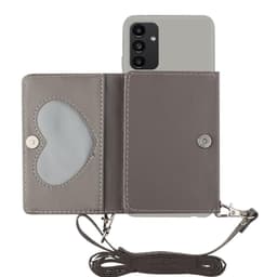 SKALO Samsung A34 5G TPU Cover med Heart Wallet - Grå