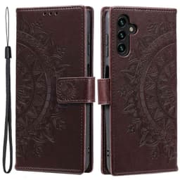 SKALO Samsung A54 5G Mandala Flip Cover - Brun