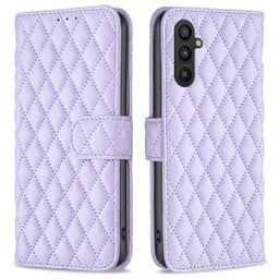 SKALO Samsung A34 5G BINFEN COLOR Quiltet Pung - Lilla