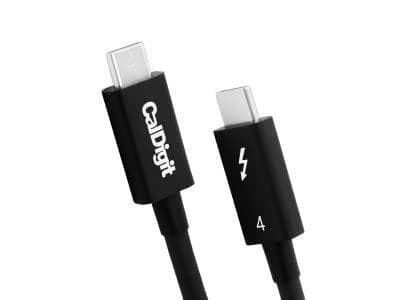CalDigit Intel-certificeret 80 cm Thunderbolt 4 USB C-kabel 40 Gbps 100 W Opladning 8K-video kompatibel med USB 4 og Thunderbolt 3