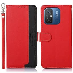 KHAZNEH Telefondæksel til Xiaomi Redmi 12C - Rød/Sort