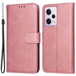 SKALO Xiaomi Redmi Note 12 Pro 5G Flip Cover m. pung i PU-læder - Rosa guld