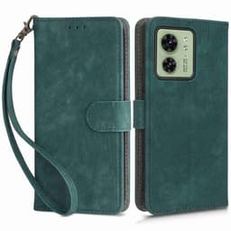 SKALO Motorola Edge 40 5G Flip Cover m. pung i PU-læder - Grøn