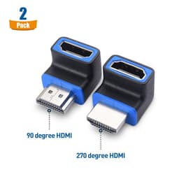 Cable Matters vinklet HDMI-adapter 8K60Hz 4K120Hz HDR 2-pak