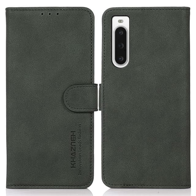 SKALO Sony Xperia 10 V KHAZNEH Pungetui i PU-læder - Grøn