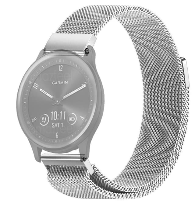SKALO Milanese Loop til Garmin Vivomove Sport/Style/Luxe - Sølv