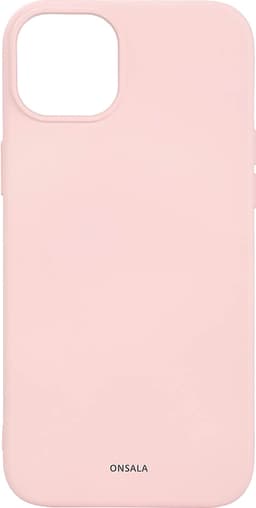 Onsala iPhone 15 Plus silikoneetui (pink)